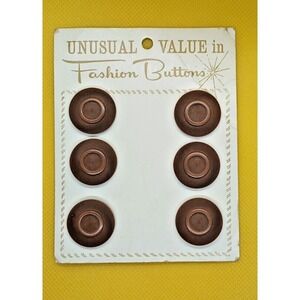 6-Buttons sewing & crafting vintage Unusual Value Fashion ,  original card.